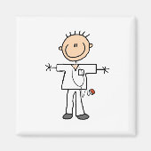 Männliche Strichmännchen Nurse Magnet (Vorne)