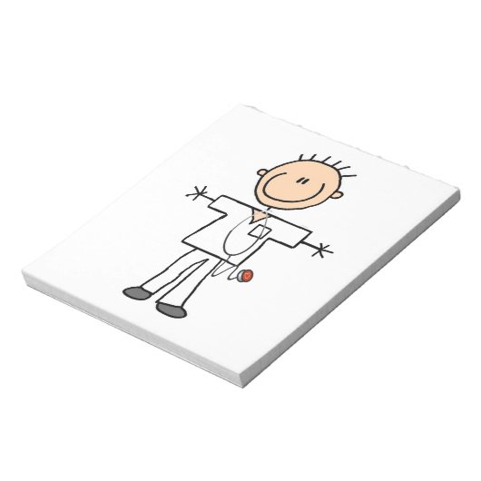 Männliche Strichmännchen Nurse Notizblock (Rotiert)