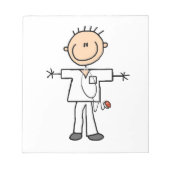 Männliche Strichmännchen Nurse Notizblock (Vorderseite)