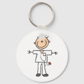 Männliche Strichmännchen Nurse Schlüsselanhänger (Vorderseite)