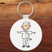 Männliche Strichmännchen Nurse Schlüsselanhänger (Vorderseite)