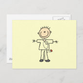 Männliche Strichmännchen Nurse Tshirts und Geschen Postkarte (Vorne/Hinten)