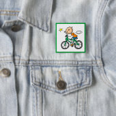 Männliche Strichmännchen-Radfahrert-shirts und Button (Beispiel)