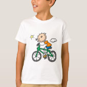 Männliche Strichmännchen-Radfahrert-shirts und T-Shirt (Vorderseite)