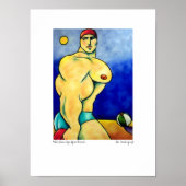 Männliche Swim Cap Aqua Trunks von Lee Vandergrift Poster (Vorne)