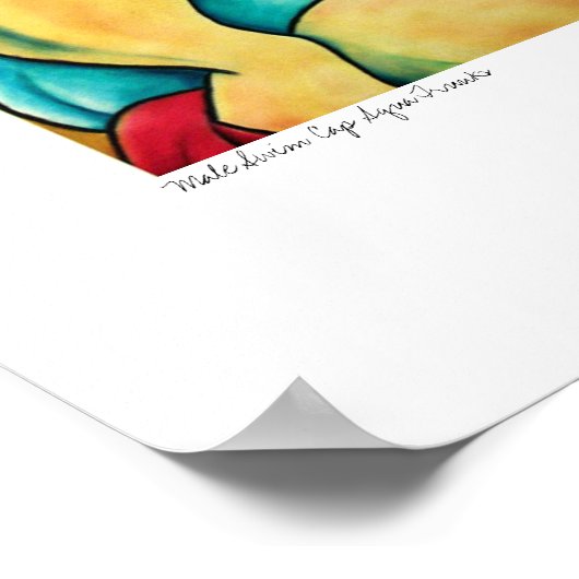 Männliche Swim Cap Aqua Trunks von Lee Vandergrift Poster (Ecke)