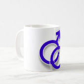Männliche Symbol-Gay Pride-Entwurfs-Kaffee-Tasse Kaffeetasse (Vorderseite Links)