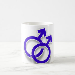 Männliche Symbol-Gay Pride-Entwurfs-Kaffee-Tasse Kaffeetasse