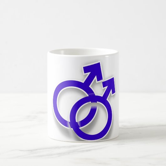 Männliche Symbol-Gay Pride-Entwurfs-Kaffee-Tasse Kaffeetasse (Mittel)