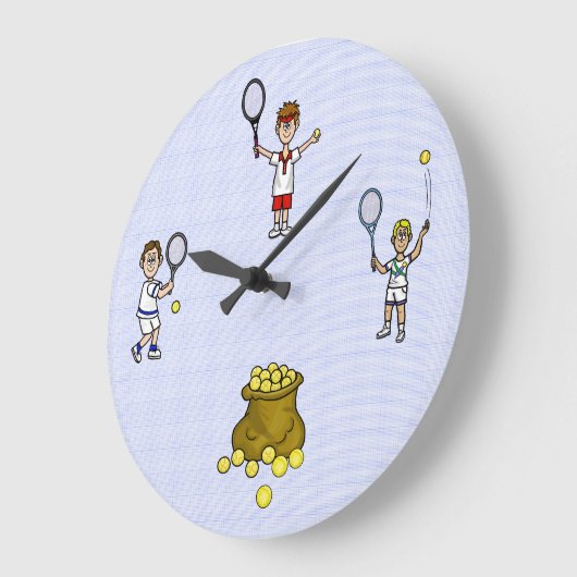 Männliche Tennisspieler Wall Uhr (Winkel)