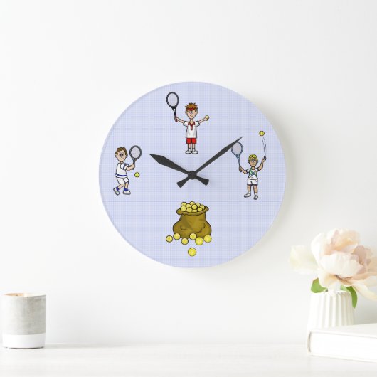 Männliche Tennisspieler Wall Uhr (Zuhause)