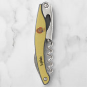 Männliche Türkei farbenfrohe Federn Blätter Golden Kellnermesser (Rückseite)