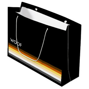 Männliche und elegante Gay-Bear-Pride-Flagge woof Große Geschenktüte