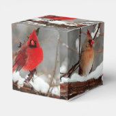 männliche und weibliche Kardinal Geschenkschachtel (Rückseite)