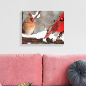 männliche und weibliche Kardinal Leinwanddruck (Insitu (Wohnzimmer))