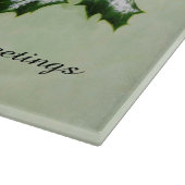 Männliche und weibliche Kardinäle im Norden Schneidebrett (Ecke)