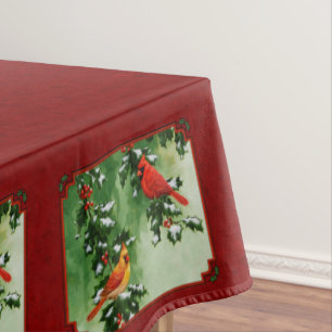Männliche und Weibliche Kardinale Rot Tischdecke