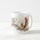 Männliche und weibliche Kardinals-Tasse Kaffeetasse (VorderseiteRechts)
