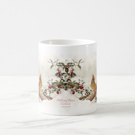 Männliche und weibliche Kardinals-Tasse Kaffeetasse (Mittel)