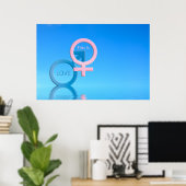 Männliche und weibliche Symbole Poster (Heimbüro)