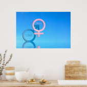 Männliche und weibliche Symbole Poster (Küche)