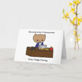 Männliche Verwaltungskatze Funny Personalisieren Karte (Gelbe Blume)