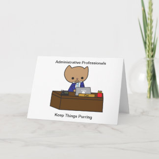 Männliche Verwaltungskatze Funny Personalisieren Karte