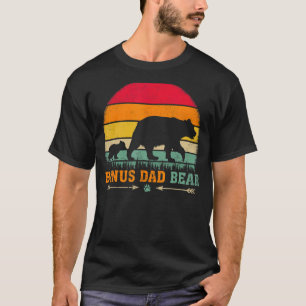 Männliche Vintage Retro Bär Tier Bonus Vater Bärfe T-Shirt