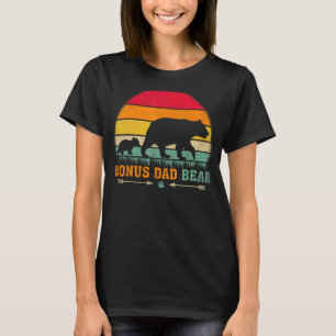 Männliche Vintage Retro Bär Tier Bonus Vater Bärfe T-Shirt