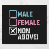 Männliche Weibchen oben nicht! Funny Transgender G Bierflaschenetikett (Einzelnes Label)