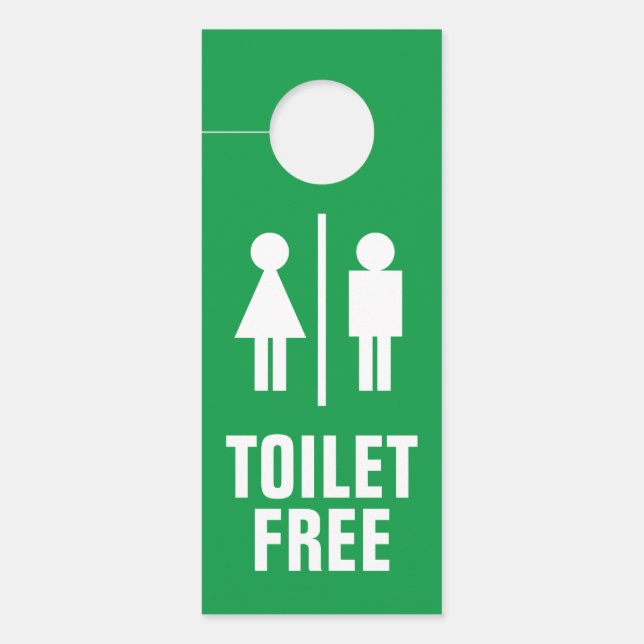 Männliche weibliche Geschlecht WC Toilette besetzt Türanhänger (Vorderseite)