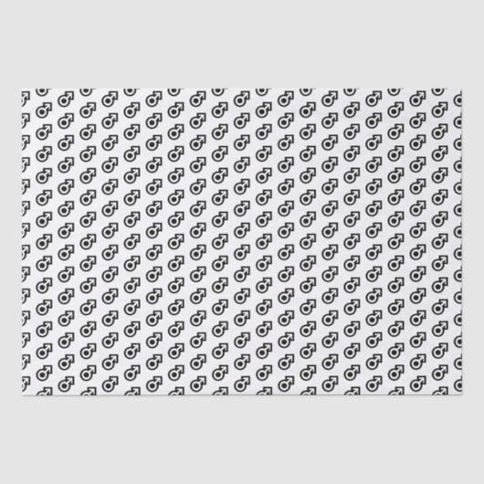 Männliche/weibliche Symbol Geschlecht Geschenkpapi Seidenpapier (Vorderseite)