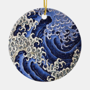 Männliche Welle, Hokusai Keramikornament