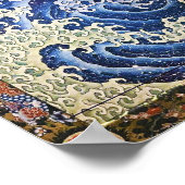 Männliche Welle, Hokusai Poster (Ecke)