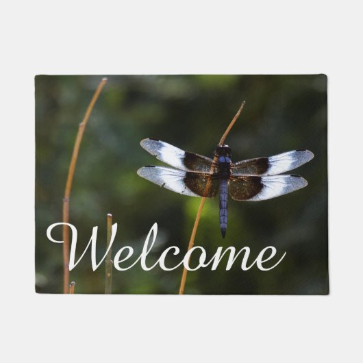 Männliche Witwe Skimmer Dragonfly Fußmatte (Vorderseite)