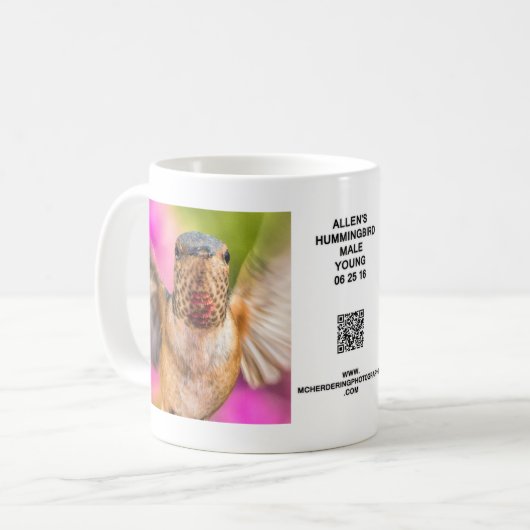 Männlichen Allens Kolibri-Tasse Kaffeetasse (Vorderseite Links)
