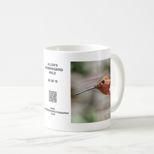 Männlichen Allens Kolibri-Tasse Kaffeetasse (VorderseiteRechts)
