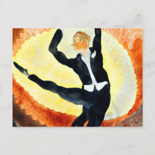 Männlicher akrobatischer Tänzer von Charles Demuth Postkarte