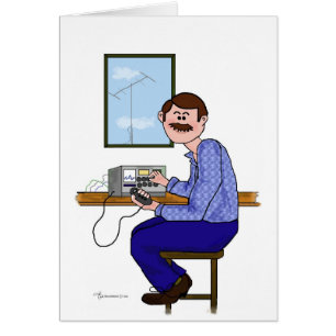 Männlicher Amateurfunk-Betreiber - Brownhaar u.