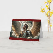 Männlicher Angel Geburtstags Grußkarte Karte (Gelbe Blume)