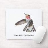 Männlicher Annas Kolibri Mousepad (Mit Mouse)