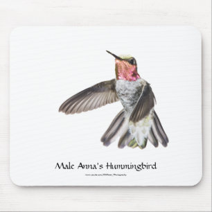 Männlicher Annas Kolibri Mousepad