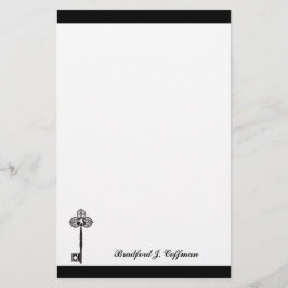 Männlicher antiker Schlüssel Briefpapier