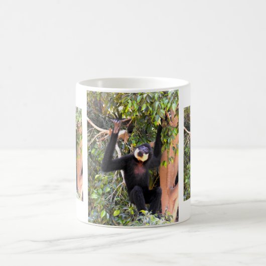 Männlicher Backen gibbon Kaffeetasse (Mittel)