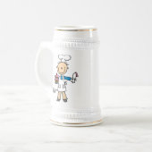 Männlicher Bäcker Bierglas (Vorderseite Links)