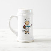 Männlicher Bäcker Bierglas (Links)