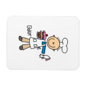 Männlicher Bäcker Magnet (Horizontal)