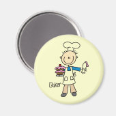 Männlicher Bäcker Magnet (Vorderseite/Rückseite)