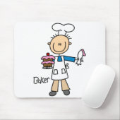 Männlicher Bäcker Mousepad (Mit Mouse)