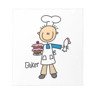 Männlicher Bäcker Notizblock
